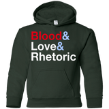 Sweatshirts Forest Green / YS Blood Love Rhetoric Youth Hoodie