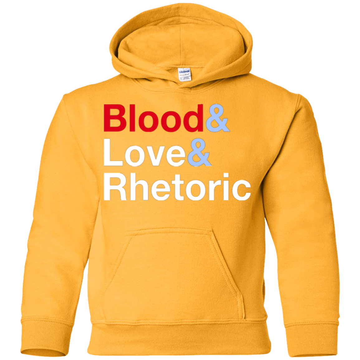 Sweatshirts Gold / YS Blood Love Rhetoric Youth Hoodie