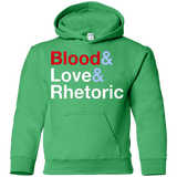 Sweatshirts Irish Green / YS Blood Love Rhetoric Youth Hoodie