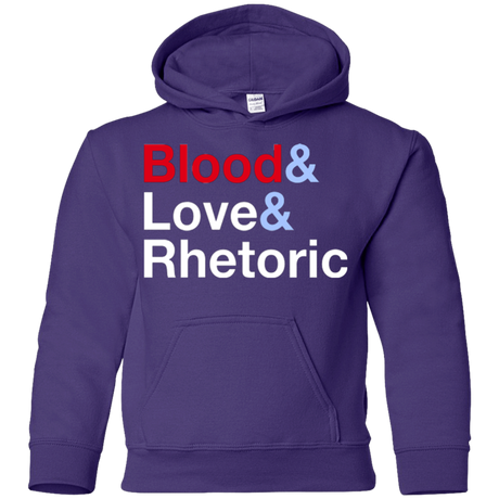 Sweatshirts Purple / YS Blood Love Rhetoric Youth Hoodie