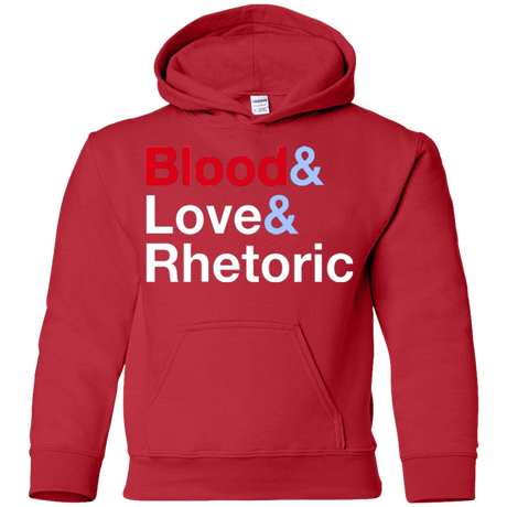 Sweatshirts Red / YS Blood Love Rhetoric Youth Hoodie