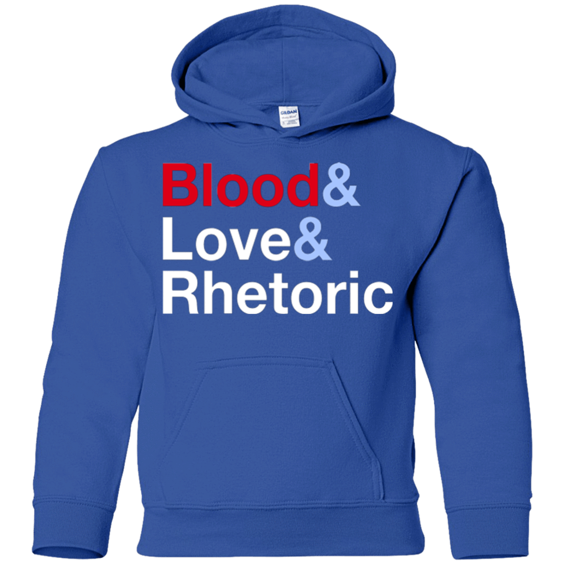 Sweatshirts Royal / YS Blood Love Rhetoric Youth Hoodie