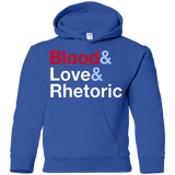 Sweatshirts Royal / YS Blood Love Rhetoric Youth Hoodie