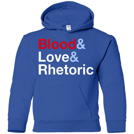 Sweatshirts Royal / YS Blood Love Rhetoric Youth Hoodie
