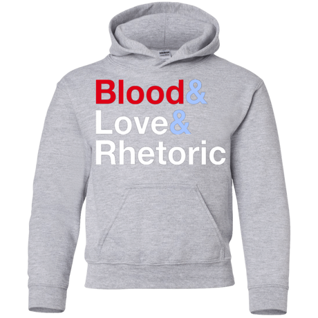 Sweatshirts Sport Grey / YS Blood Love Rhetoric Youth Hoodie
