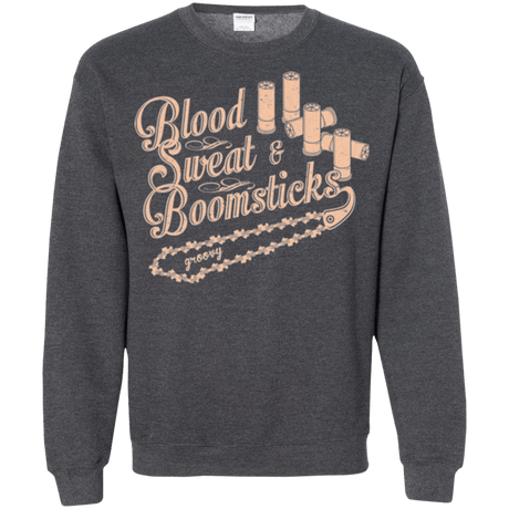 Sweatshirts Dark Heather / Small Blood Sweat & Boomsticks Crewneck Sweatshirt