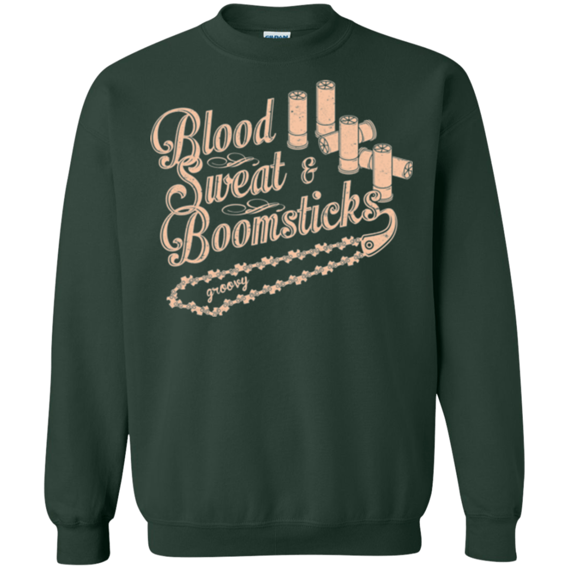 Sweatshirts Forest Green / Small Blood Sweat & Boomsticks Crewneck Sweatshirt
