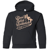 Sweatshirts Black / YS Blood Sweat & Boomsticks Youth Hoodie