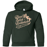 Sweatshirts Forest Green / YS Blood Sweat & Boomsticks Youth Hoodie