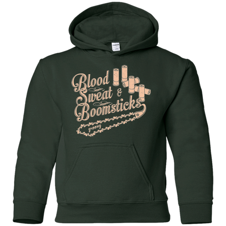 Sweatshirts Forest Green / YS Blood Sweat & Boomsticks Youth Hoodie