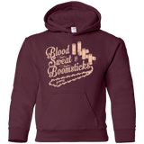 Sweatshirts Maroon / YS Blood Sweat & Boomsticks Youth Hoodie