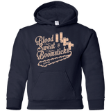 Sweatshirts Navy / YS Blood Sweat & Boomsticks Youth Hoodie