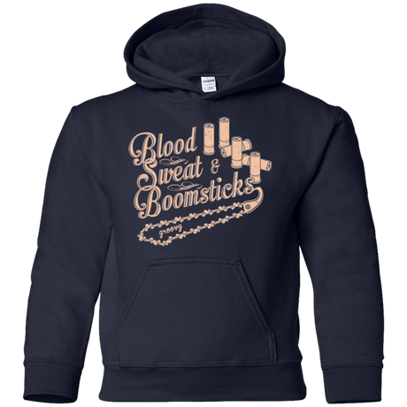 Sweatshirts Navy / YS Blood Sweat & Boomsticks Youth Hoodie