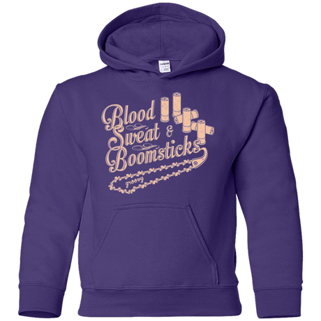 Sweatshirts Purple / YS Blood Sweat & Boomsticks Youth Hoodie