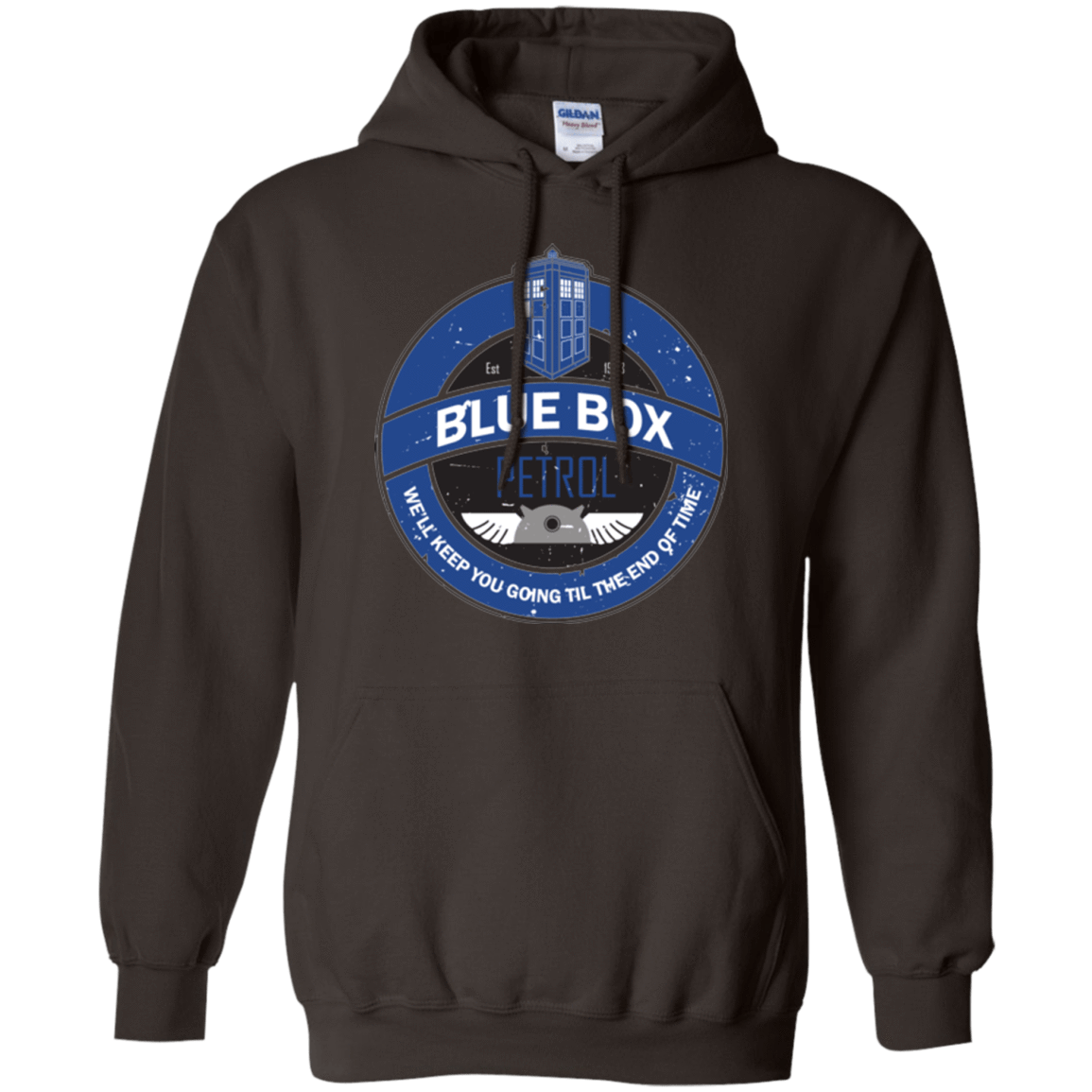 Sweatshirts Dark Chocolate / Small Blue Box V7(1) Pullover Hoodie