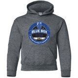 Sweatshirts Dark Heather / YS Blue Box V7(1) Youth Hoodie