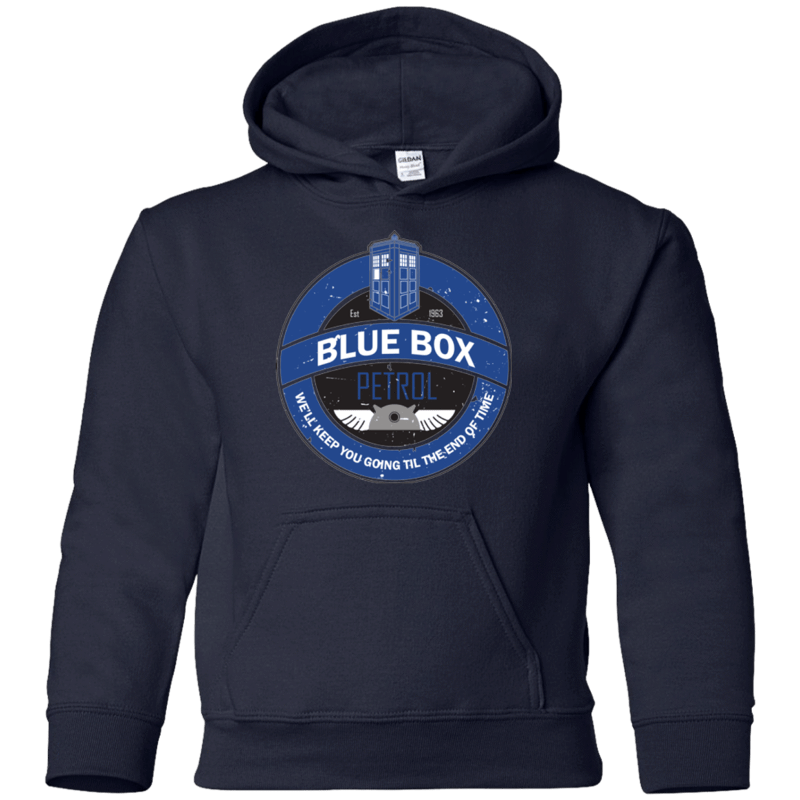 Sweatshirts Navy / YS Blue Box V7(1) Youth Hoodie