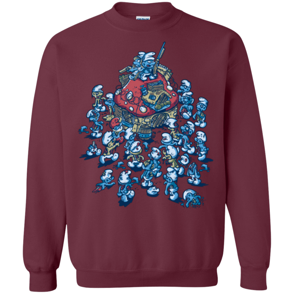 Sweatshirts Maroon / Small BLUE HORDE Crewneck Sweatshirt