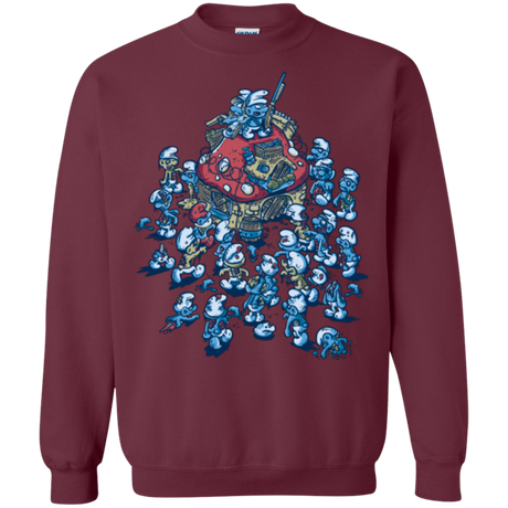 Sweatshirts Maroon / Small BLUE HORDE Crewneck Sweatshirt