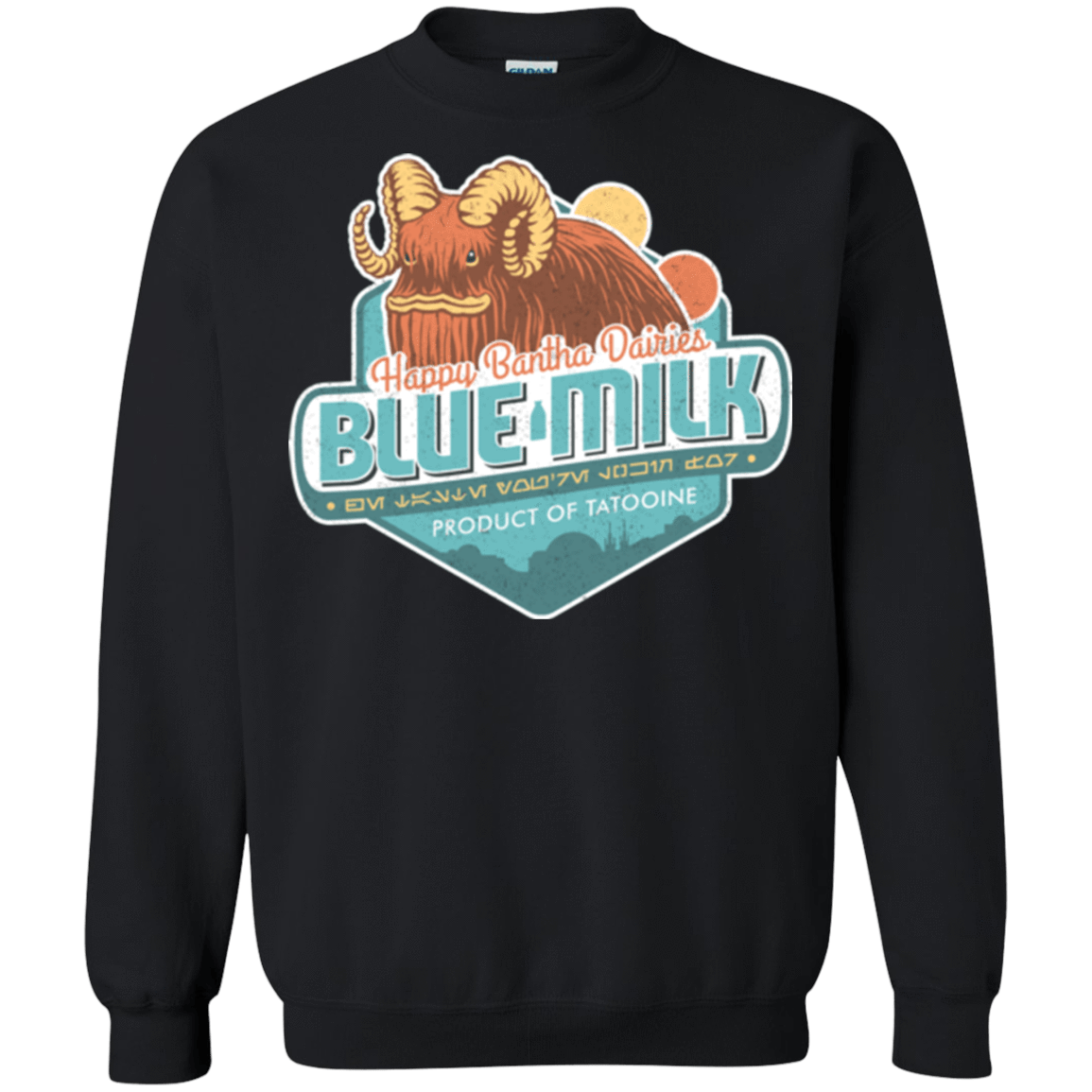 Sweatshirts Black / S Blue Milk Crewneck Sweatshirt