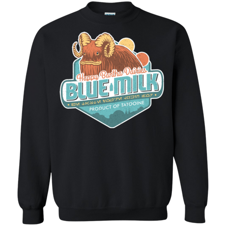 Sweatshirts Black / S Blue Milk Crewneck Sweatshirt