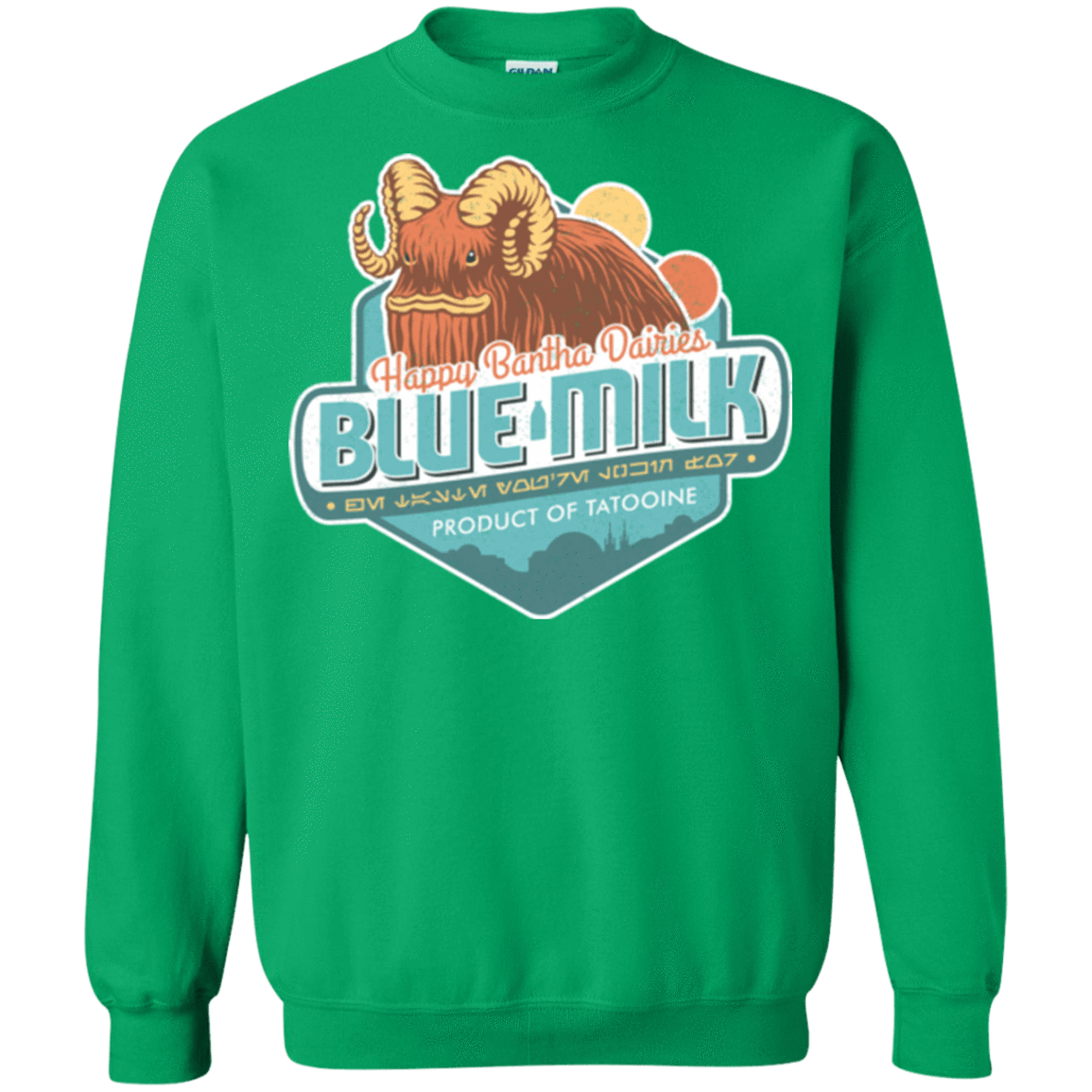 Sweatshirts Irish Green / S Blue Milk Crewneck Sweatshirt