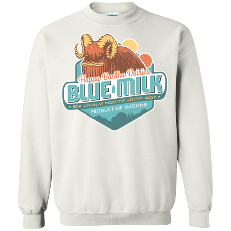 Sweatshirts White / S Blue Milk Crewneck Sweatshirt