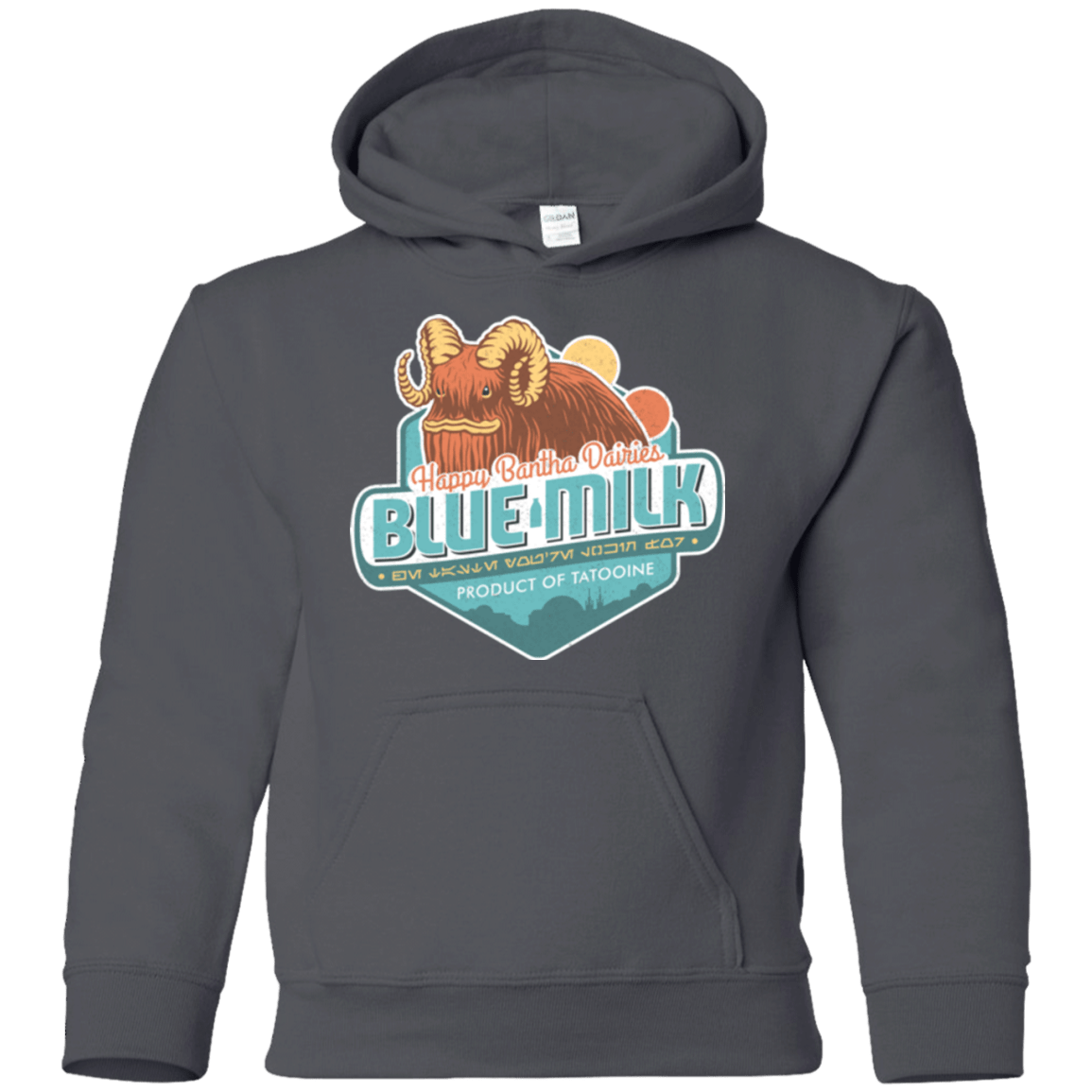 Sweatshirts Charcoal / YS Blue Milk Youth Hoodie