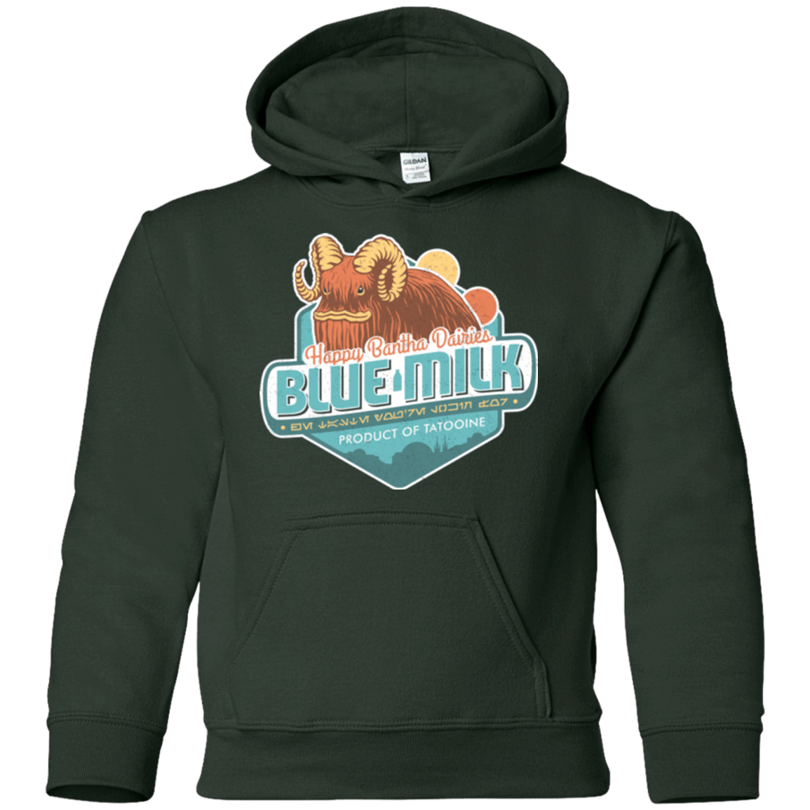 Sweatshirts Forest Green / YS Blue Milk Youth Hoodie