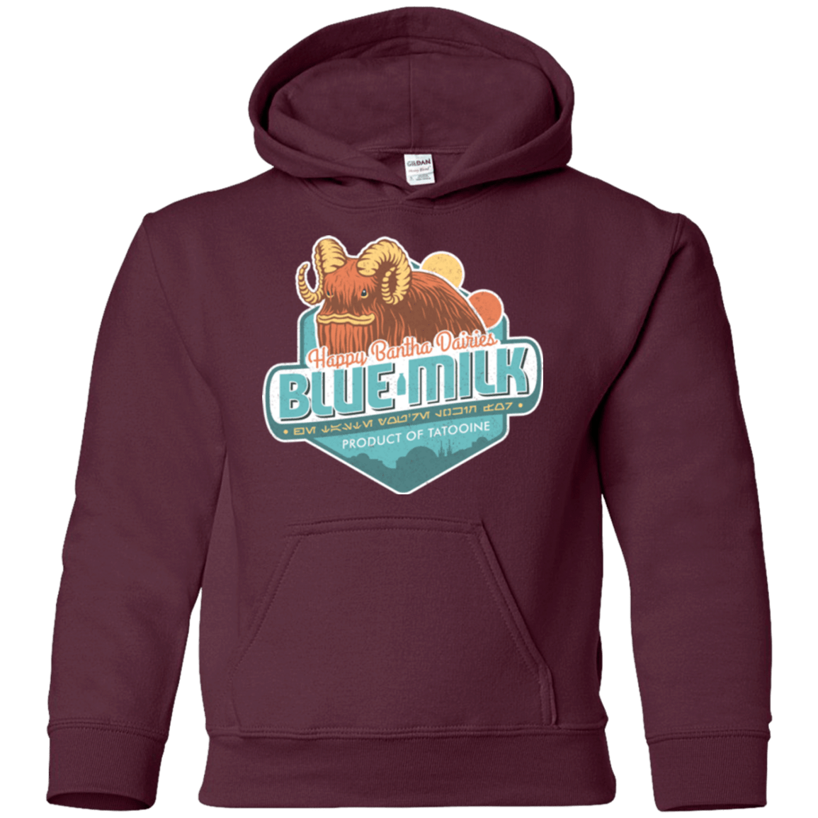 Sweatshirts Maroon / YS Blue Milk Youth Hoodie