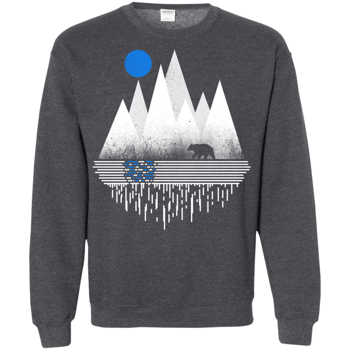 Sweatshirts Dark Heather / S Blue Moon Crewneck Sweatshirt