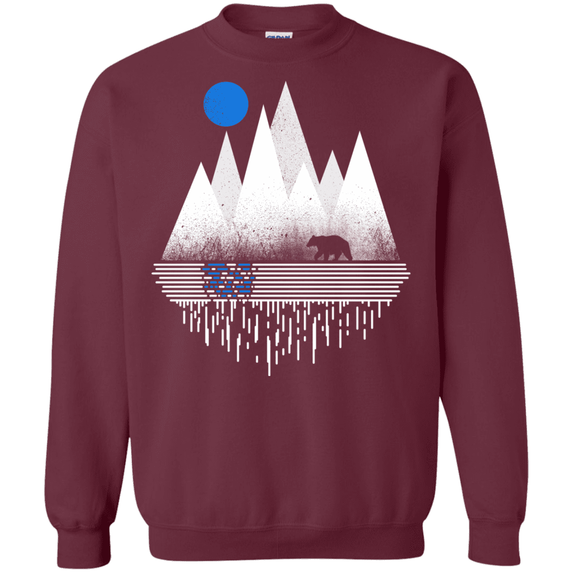 Sweatshirts Maroon / S Blue Moon Crewneck Sweatshirt