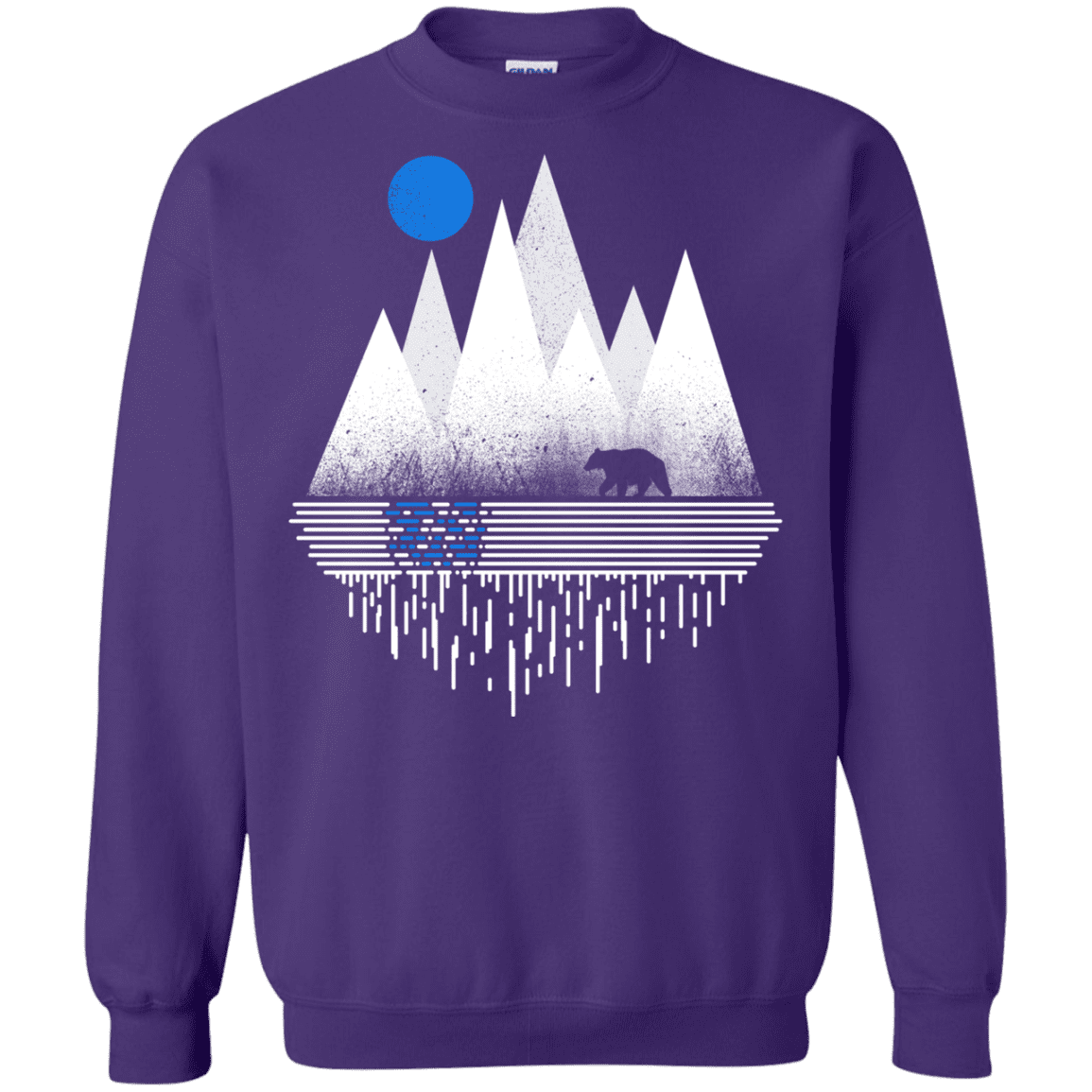 Sweatshirts Purple / S Blue Moon Crewneck Sweatshirt