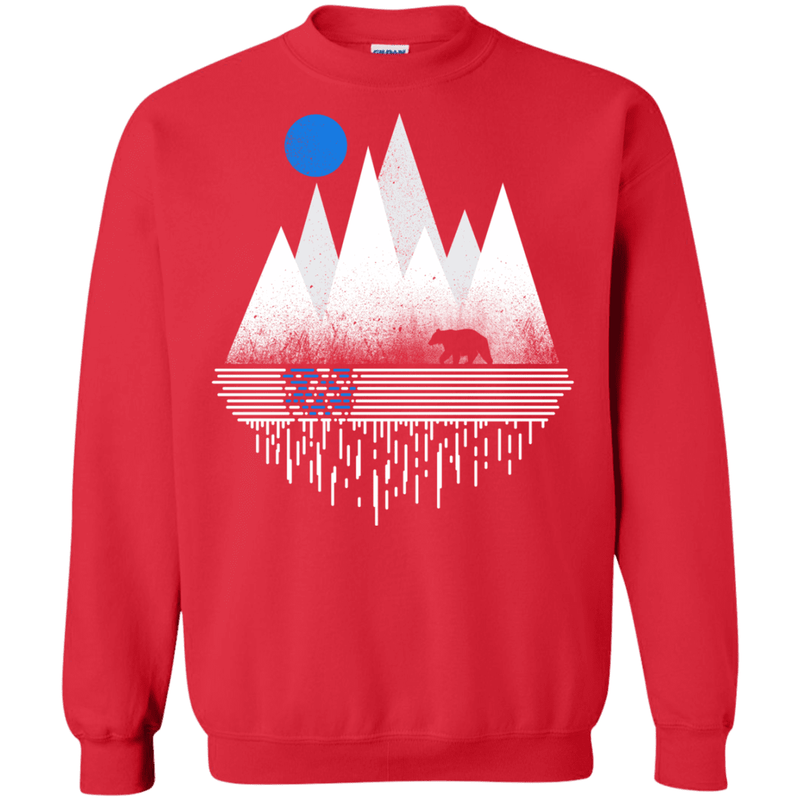 Sweatshirts Red / S Blue Moon Crewneck Sweatshirt