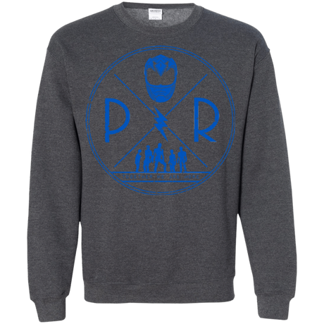 Sweatshirts Dark Heather / Small Blue Power Crewneck Sweatshirt