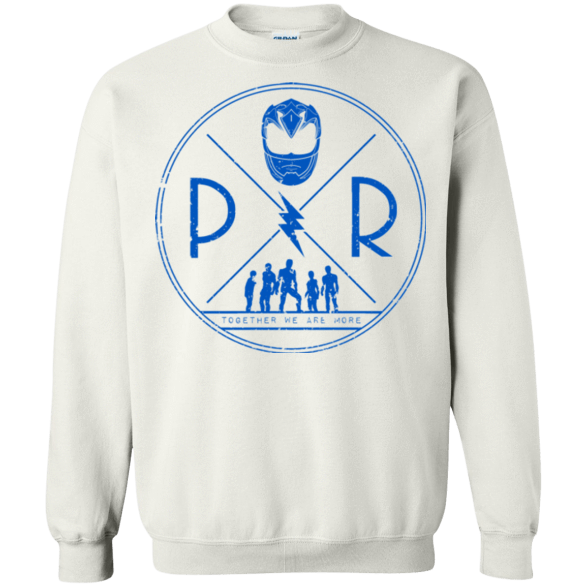 Sweatshirts White / Small Blue Power Crewneck Sweatshirt