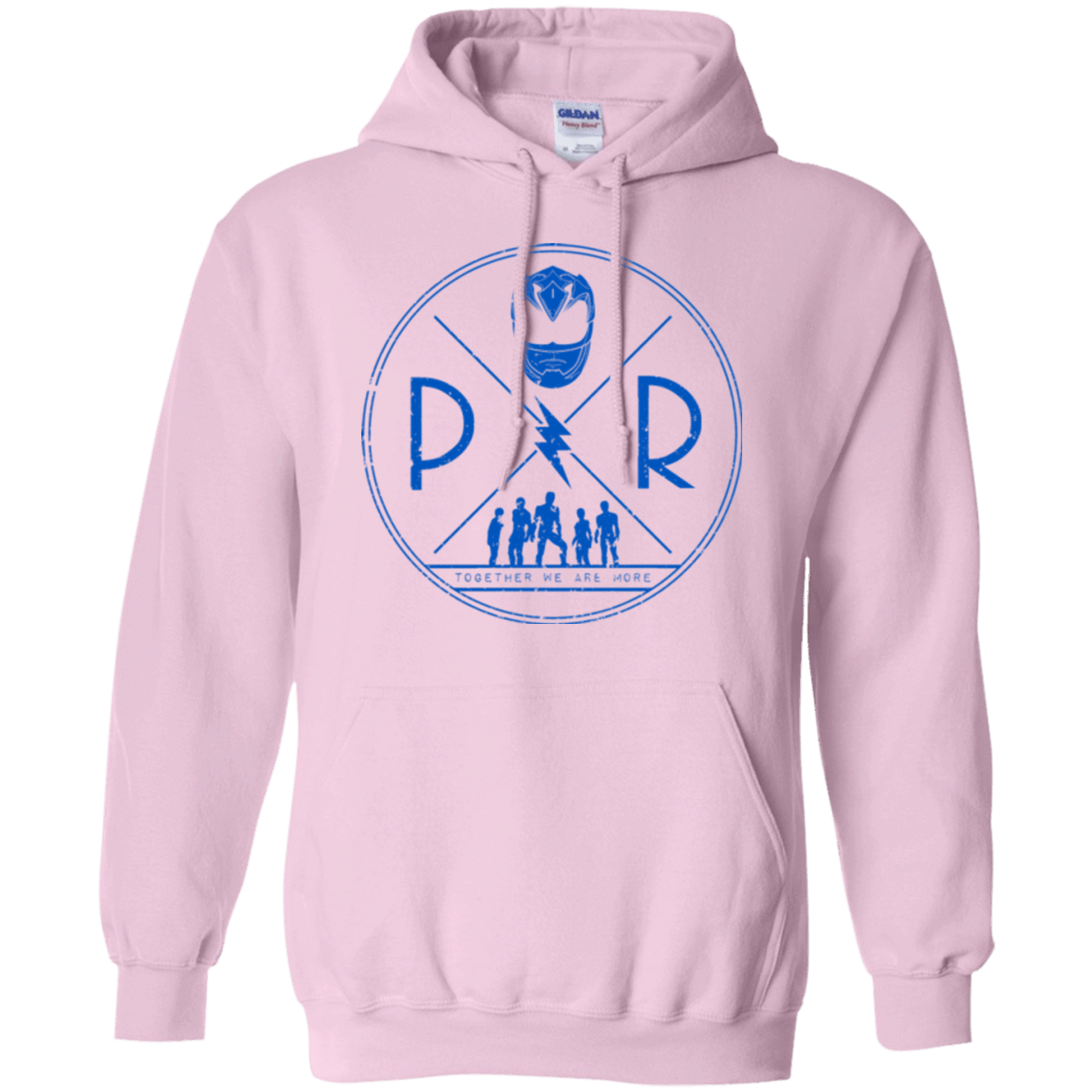 Sweatshirts Light Pink / Small Blue Power Pullover Hoodie