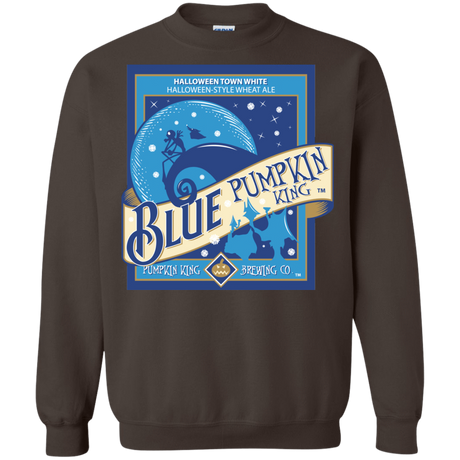 Sweatshirts Dark Chocolate / Small Blue Pumpkin King Crewneck Sweatshirt