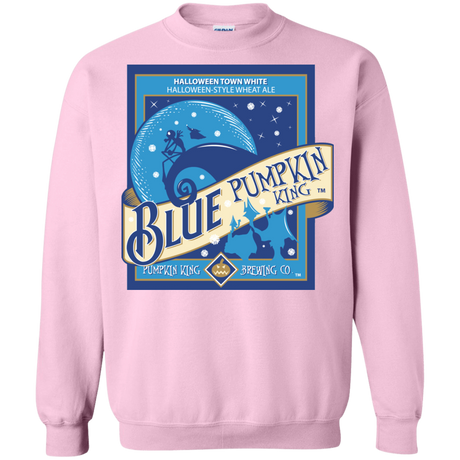 Sweatshirts Light Pink / Small Blue Pumpkin King Crewneck Sweatshirt
