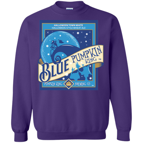 Sweatshirts Purple / Small Blue Pumpkin King Crewneck Sweatshirt