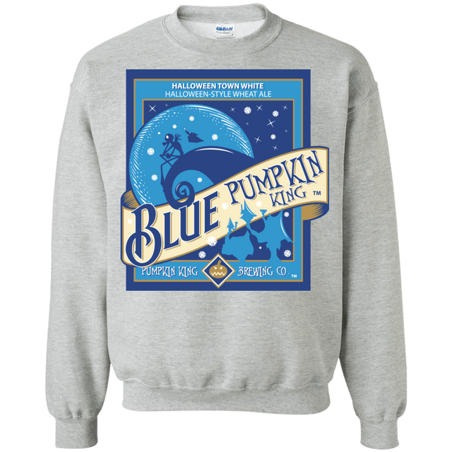 Sweatshirts Sport Grey / Small Blue Pumpkin King Crewneck Sweatshirt