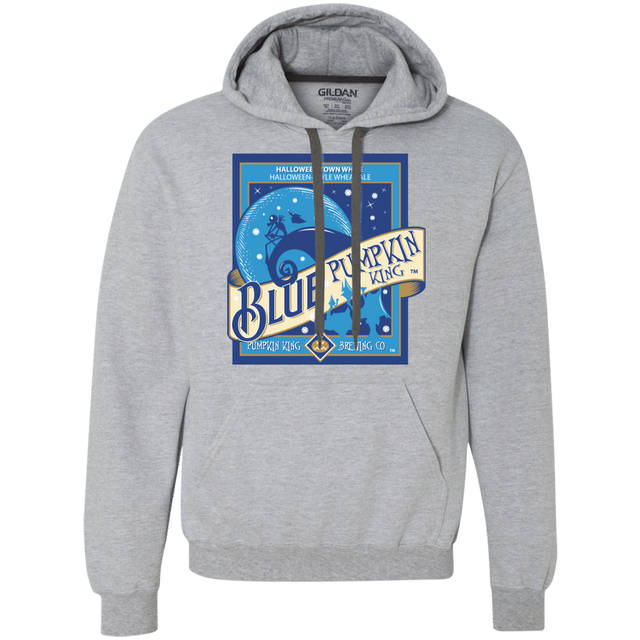 Sweatshirts Sport Grey / Small Blue Pumpkin King Premium Fleece Hoodie