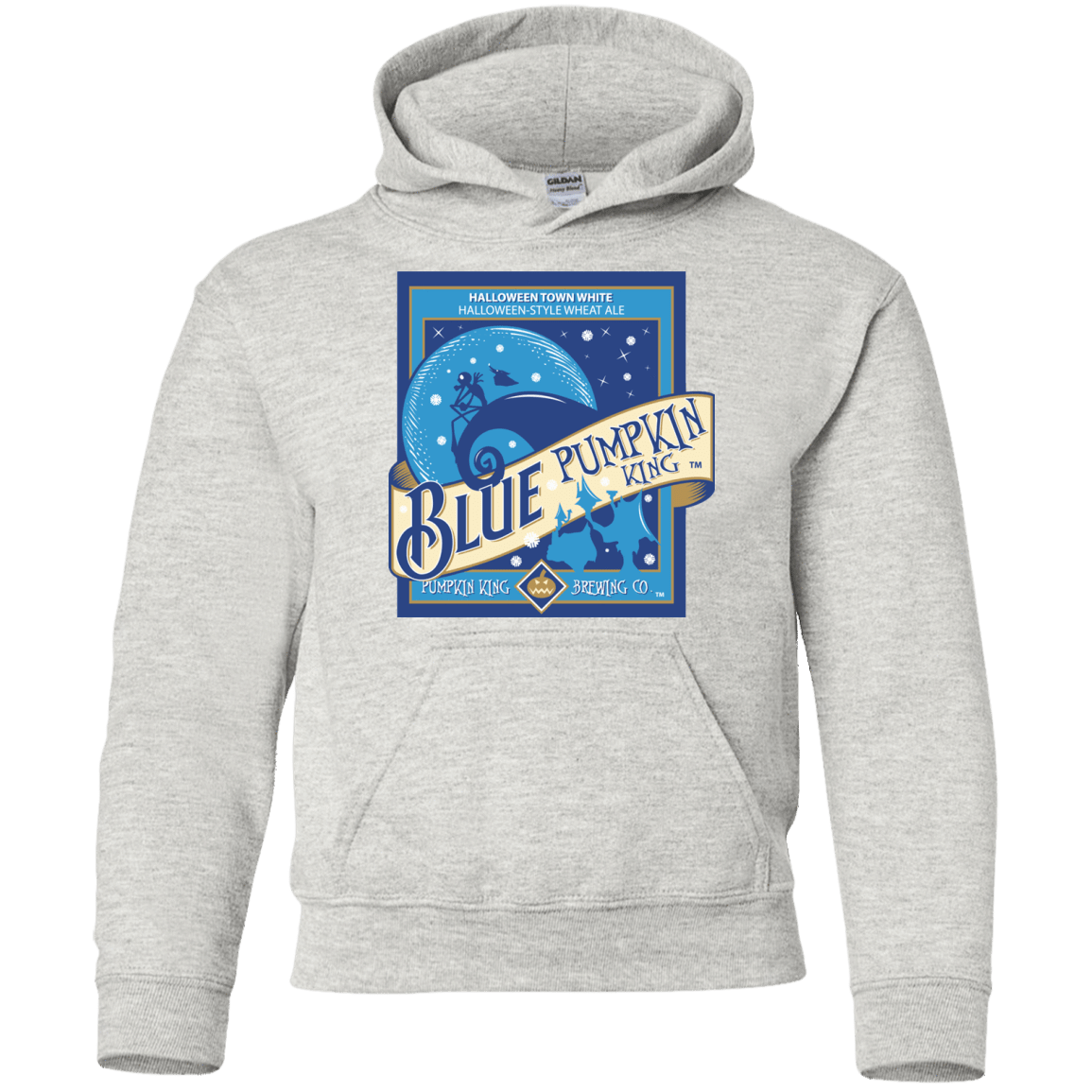Sweatshirts Ash / YS Blue Pumpkin King Youth Hoodie