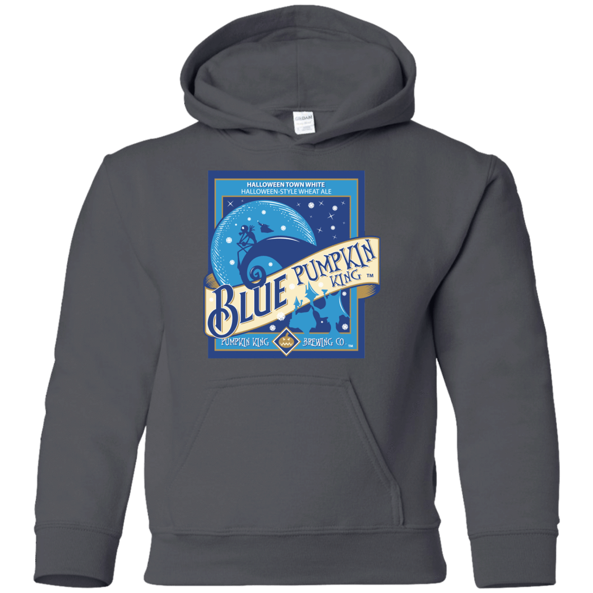 Sweatshirts Charcoal / YS Blue Pumpkin King Youth Hoodie