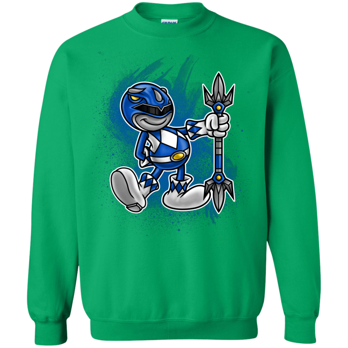 Sweatshirts Irish Green / Small Blue Ranger Artwork Crewneck Sweatshirt