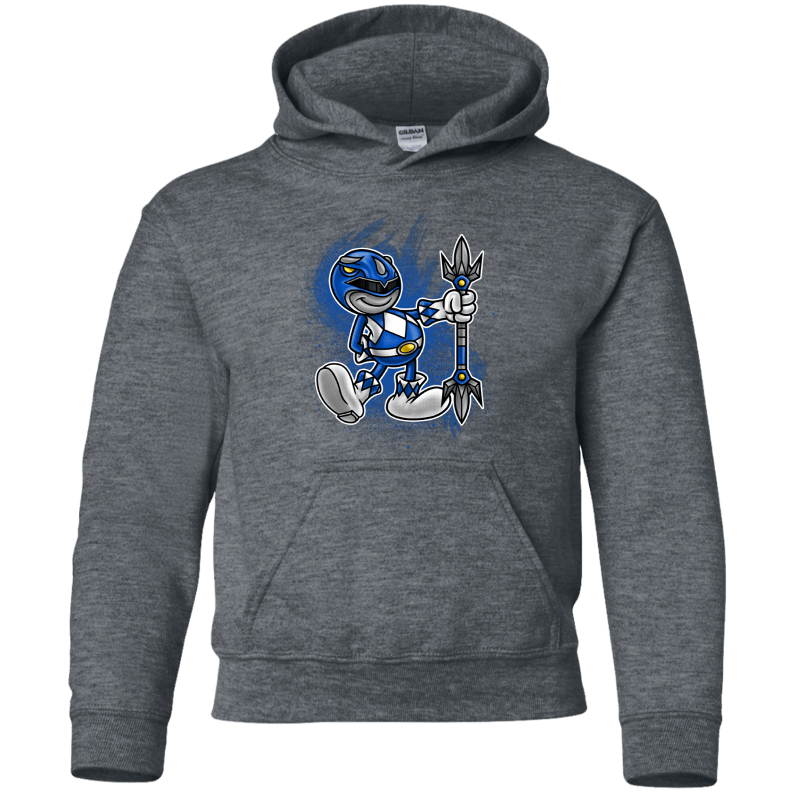 Sweatshirts Dark Heather / YS Blue Ranger Artwork Youth Hoodie
