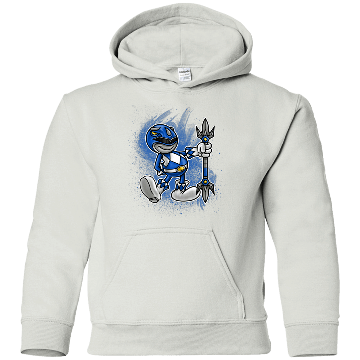 Sweatshirts White / YS Blue Ranger Artwork Youth Hoodie