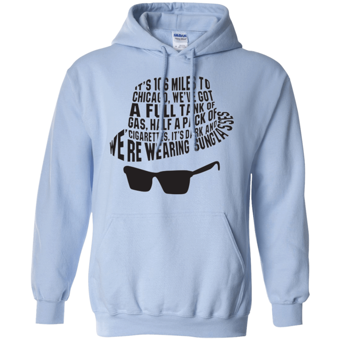 Sweatshirts Light Blue / Small Blues Brothers Pullover Hoodie