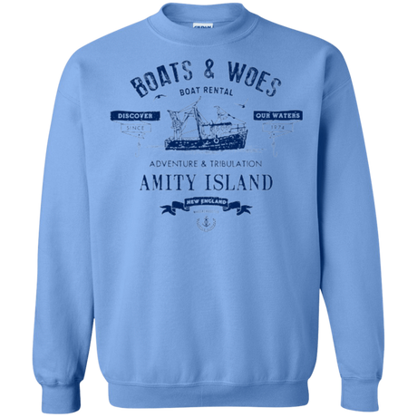 Sweatshirts Carolina Blue / Small BOATS & WOES Crewneck Sweatshirt