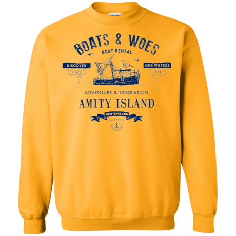 Sweatshirts Gold / Small BOATS & WOES Crewneck Sweatshirt